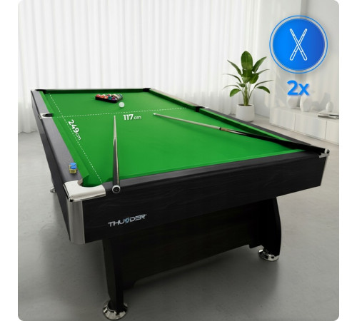 Більярдний стіл THUNDER BOLD-BLACK 9FT, 214 х 122 х 81 см