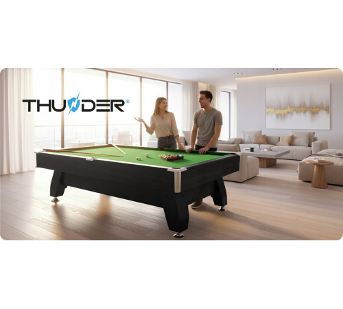 Більярдний стіл THUNDER BOLD-BLACK 9FT, 214 х 122 х 81 см