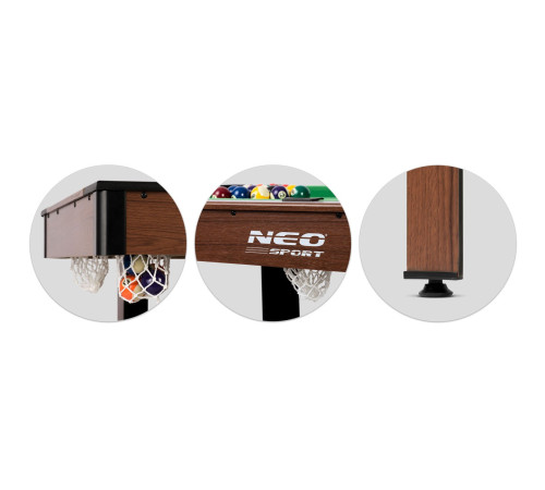 Більярдний стіл з аксесуарами Neo-Sport NS-807, 122 x 61 x 76 см - темно-коричневий Більярдний стіл з аксесуарами Neo-Sport NS-807, 122 x 61 x 76 см - темно-коричневий