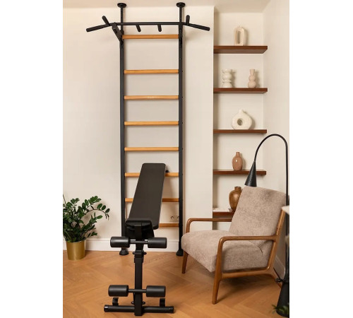 Шведська стінка BenchK 523 240 х 67 см, чорна