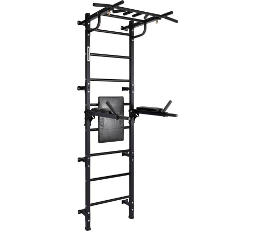 Шведська стінка Małpiszon Gamma Workout Grand 224 х 95 см з турніком та поручнями, чорна