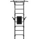Шведська стінка Małpiszon Gamma Workout Grand 224 х 95 см з турніком та поручнями, чорна