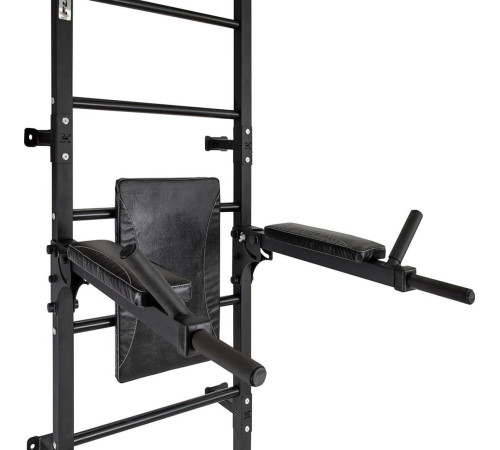 Шведська стінка Małpiszon Gamma Workout Grand 224 х 95 см з турніком та поручнями, чорна