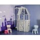 Шведська стінка Małpiszon Indigo Pastel 226 х 115 см з будиночком, бірюзова