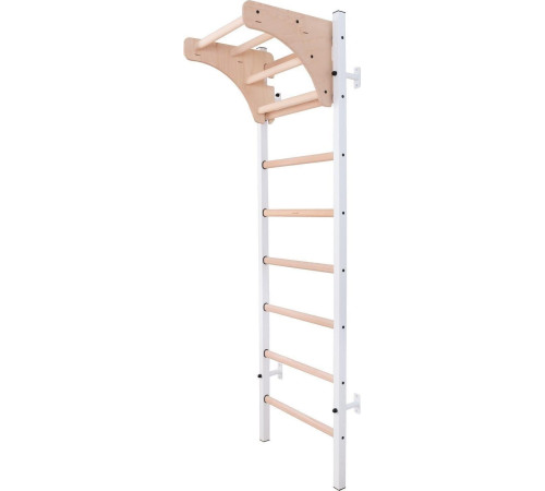 Шведська стінка BenchK 211W 230 x 67 см з турніком, біла