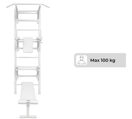 Шведська стінка Małpiszon X-Sport Max з турніком та лавою 230 х 105 см