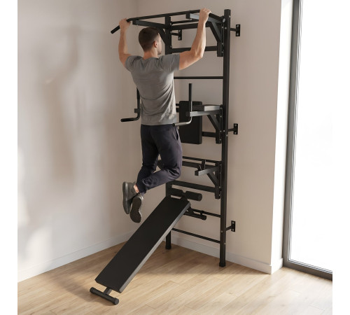 Шведська стінка Małpiszon X-Sport Max з турніком та лавою 230 х 105 см