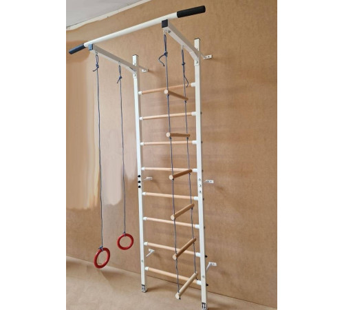 Шведська стінка Małpiszon Sport Child 210 х 50 см, біла