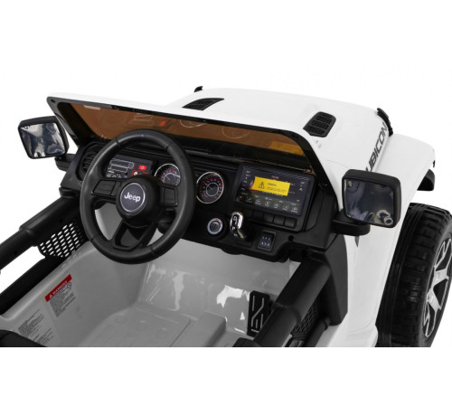 Дитяча акумуляторна машинка Jeep Wrangler Rubicon Біла Дитяча акумуляторна машинка Jeep Wrangler Rubicon Біла