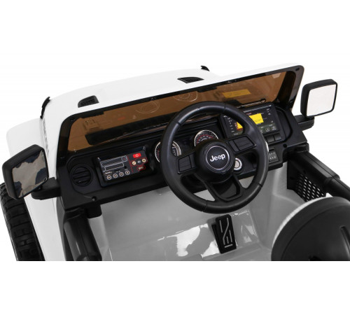 Дитяча акумуляторна машинка Jeep Wrangler Rubicon Біла Дитяча акумуляторна машинка Jeep Wrangler Rubicon Біла