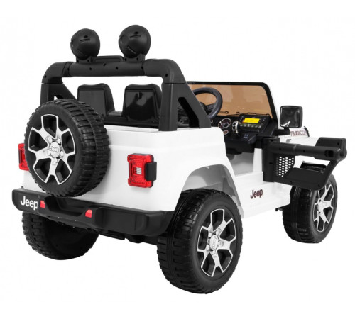 Дитяча акумуляторна машинка Jeep Wrangler Rubicon Біла Дитяча акумуляторна машинка Jeep Wrangler Rubicon Біла