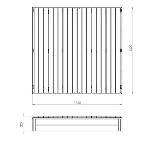 Пісочниця EXIT Aksent 136 x 132 см