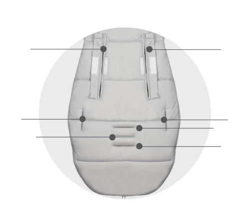 Конверт Elmi Ricokids для коляски та санок, 95 х 48 см - сірий