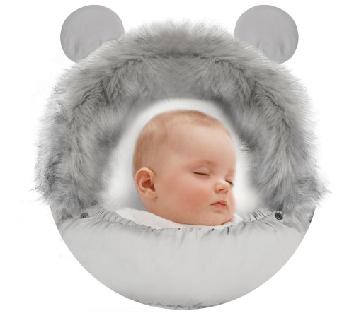 Конверт Elmi Ricokids для коляски та санок, 95 х 48 см - сірий