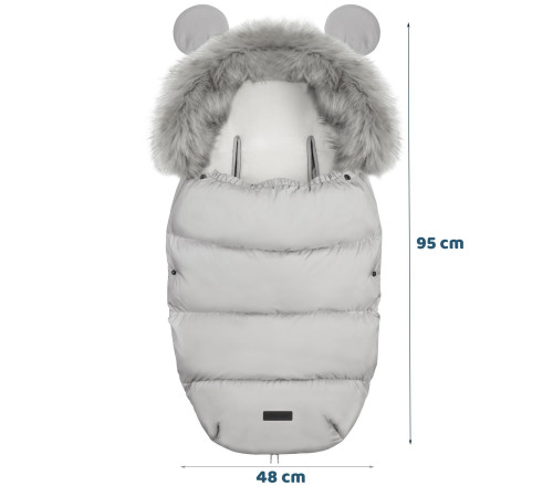 Конверт Elmi Ricokids для коляски та санок, 95 х 48 см - сірий