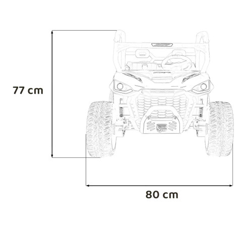 Дитячий акумуляторний автомобіль фермерський UTV Racing White Дитячий акумуляторний автомобіль фермерський UTV Racing White