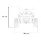 Дитячий акумуляторний автомобіль фермерський UTV Racing White