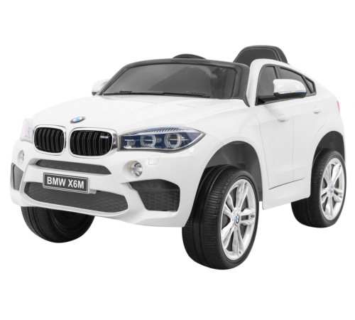 Дитячий електромобіль BMW X6M білий + пульт + EVA + вільний запуск + аудіо панель + LED Дитячий електромобіль BMW X6M білий + пульт + EVA + вільний запуск + аудіо панель + LED
