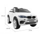 Дитячий електромобіль BMW X6M білий + пульт + EVA + вільний запуск + аудіо панель + LED