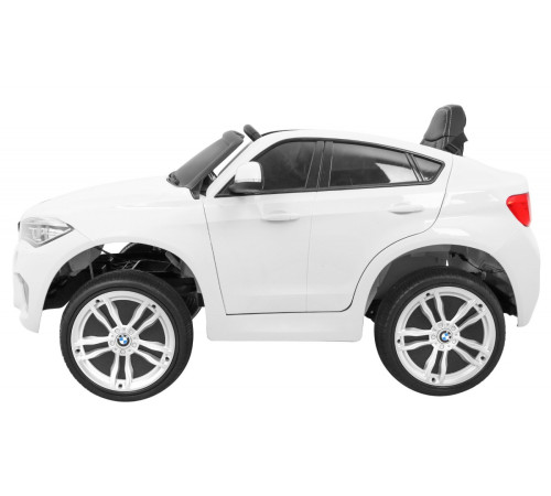 Дитячий електромобіль BMW X6M білий + пульт + EVA + вільний запуск + аудіо панель + LED Дитячий електромобіль BMW X6M білий + пульт + EVA + вільний запуск + аудіо панель + LED