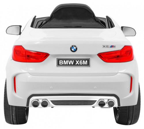 Дитячий електромобіль BMW X6M білий + пульт + EVA + вільний запуск + аудіо панель + LED Дитячий електромобіль BMW X6M білий + пульт + EVA + вільний запуск + аудіо панель + LED