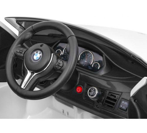Дитячий електромобіль BMW X6M білий + пульт + EVA + вільний запуск + аудіо панель + LED Дитячий електромобіль BMW X6M білий + пульт + EVA + вільний запуск + аудіо панель + LED
