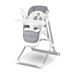 Крісло-гойдалка Lionelo NILES GREY для годування 2 в 1, 105 х 58 х 81 см - біло-сіра