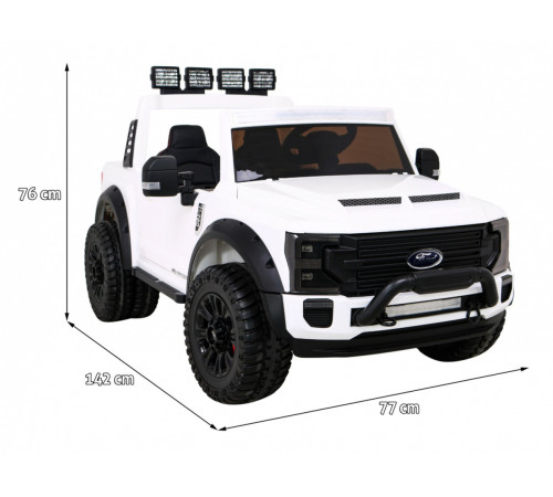 Дитяча акумуляторна машинка Ford Super Duty Біла Дитяча акумуляторна машинка Ford Super Duty Біла