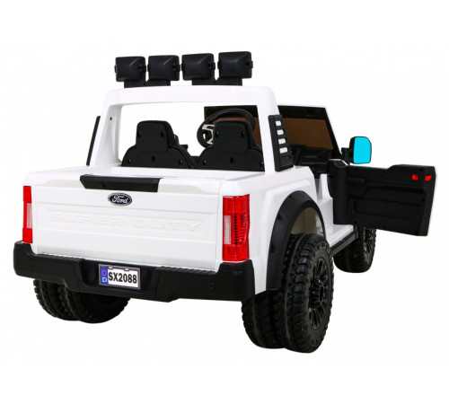 Дитяча акумуляторна машинка Ford Super Duty Біла Дитяча акумуляторна машинка Ford Super Duty Біла