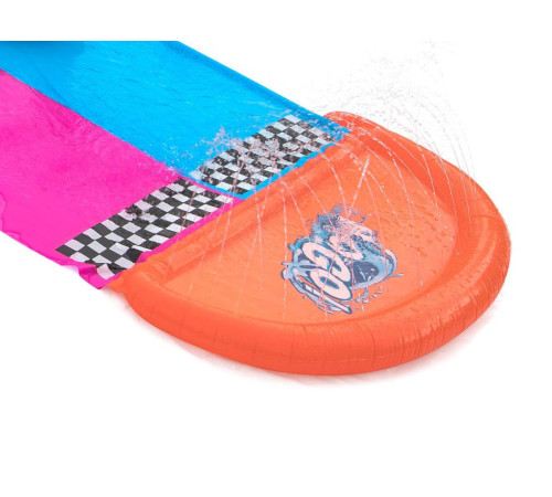 Гірка водна подвійна Bestway 52320 488 см, рожево-блакитна