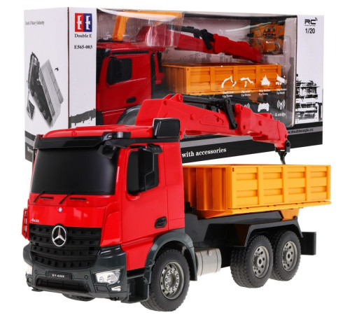 Автокран HDS для дітей 6+ Mercedes-Benz Arocs Дистанційне керування 1:20 Рухомі частини Автокран HDS для дітей 6+ Mercedes-Benz Arocs Дистанційне керування 1:20 Рухомі частини