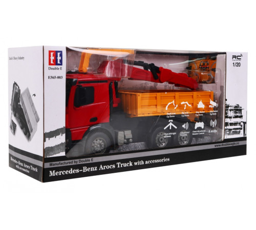 Автокран HDS для дітей 6+ Mercedes-Benz Arocs Дистанційне керування 1:20 Рухомі частини Автокран HDS для дітей 6+ Mercedes-Benz Arocs Дистанційне керування 1:20 Рухомі частини
