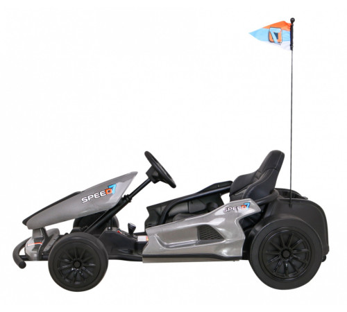 Дитячий акумуляторний картинг Speed ​​​​7 Drift King Сірий