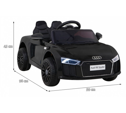 Дитяча акумуляторна машинка Audi R8 Чорна Дитяча акумуляторна машинка Audi R8 Чорна
