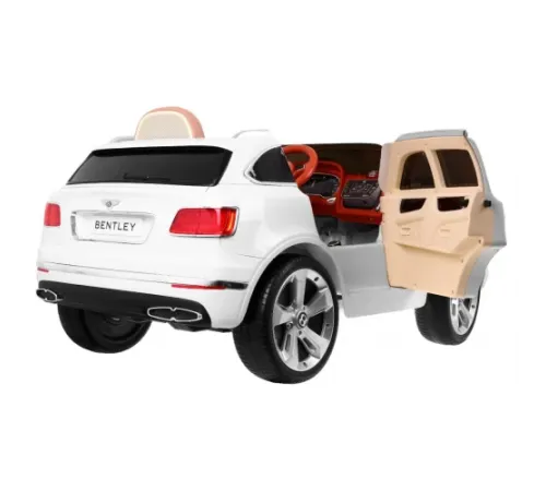 Дитячий автомобіль на акумуляторі Bentley Bentayga білий + колеса EVA + MP3 радіо + пульт дистанційного керування