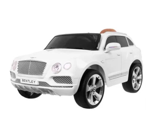 Дитячий автомобіль на акумуляторі Bentley Bentayga білий + колеса EVA + MP3 радіо + пульт дистанційного керування