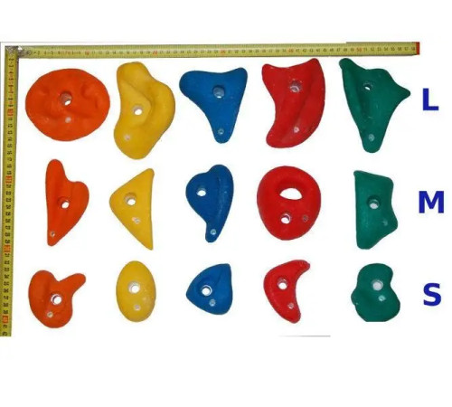 Набір зачепів для скеледрому WCG 5 штук L-розмір