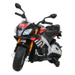 Дитячий акумуляторний мотоцикл Aprilia Tuono V4 Black