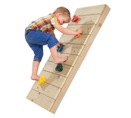 Набір зачепів для скеледрому пластикові 5 штук L-розмір з кріпленням - різнокольоровий