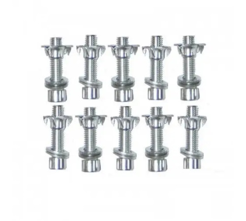 Набір зачепів для скеледрому пластикові 5 штук L-розмір з кріпленням - різнокольоровий