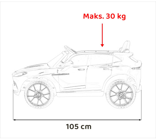 Дитяча акумуляторна машинка Aston Martin DBX Чорна Дитяча акумуляторна машинка Aston Martin DBX Чорна