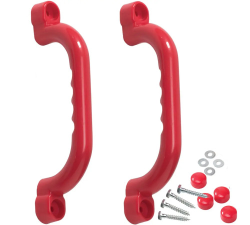 Пластикові ручки WCG для дитячого майданчика 250 мм - червоні