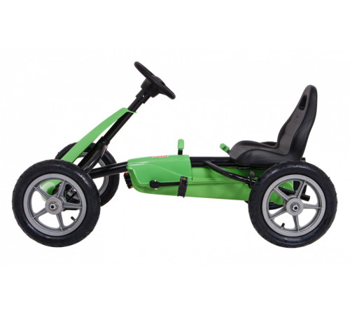 Дитячий педальний картинг STAR 3+ Green + Регулювання сидіння + Надувні колеса