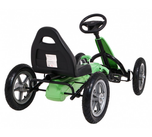 Дитячий педальний картинг STAR 3+ Green + Регулювання сидіння + Надувні колеса