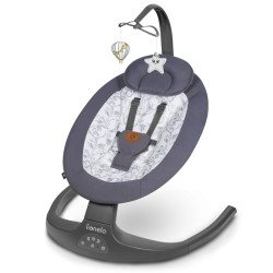 Крісло-гойдалка Lionelo RALF GREY WHITE 70 х 65 х 82 см - біло-сіра