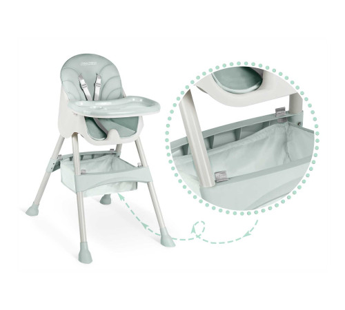 Стільчик для годування зі столиком Ricokids Milo 79 х 62 х 94 см - зелено-білий