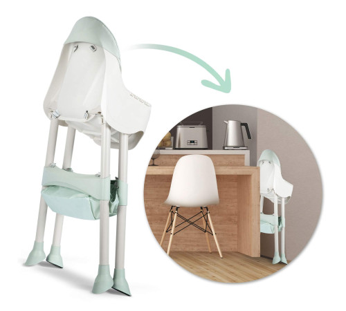 Стільчик для годування зі столиком Ricokids Milo 79 х 62 х 94 см - зелено-білий