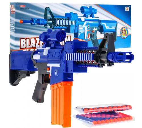 Дитяча автоматична рушниця 8+ Blaze Storm 20 довгих пінопластових куль + приціл Дитяча автоматична рушниця 8+ Blaze Storm 20 довгих пінопластових куль + приціл
