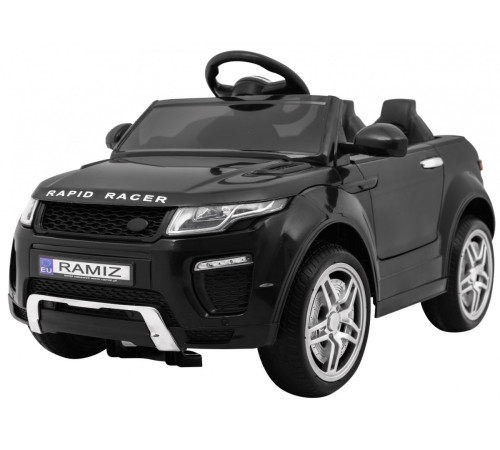 Дитячий електромобіль Rapid Racer Black + Пульт + Вільний старт + EVA + MP3 LED Дитячий електромобіль Rapid Racer Black + Пульт + Вільний старт + EVA + MP3 LED