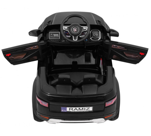 Дитячий електромобіль Rapid Racer Black + Пульт + Вільний старт + EVA + MP3 LED Дитячий електромобіль Rapid Racer Black + Пульт + Вільний старт + EVA + MP3 LED